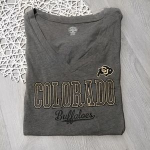 NWOT Heather Gray University of Colorado Buffaloes Graphic Tee T-Shirt Top New